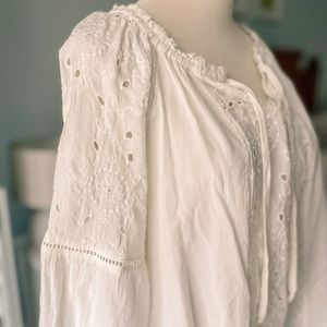 NWT Boho Eyelet Blouse